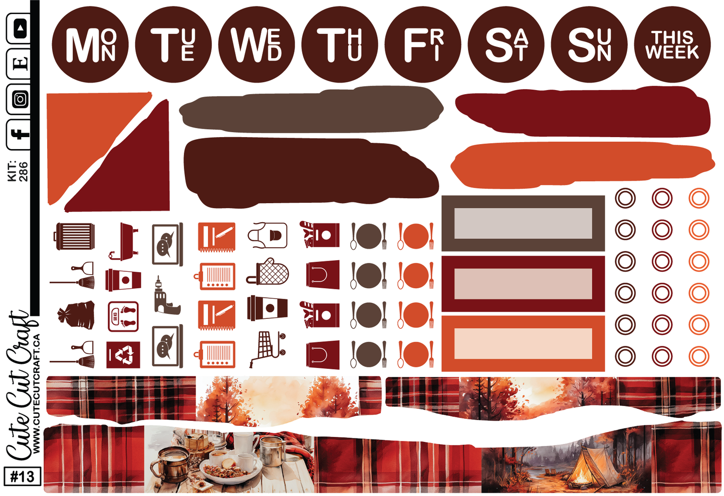 Red Fall #286 || Journaling Sheets