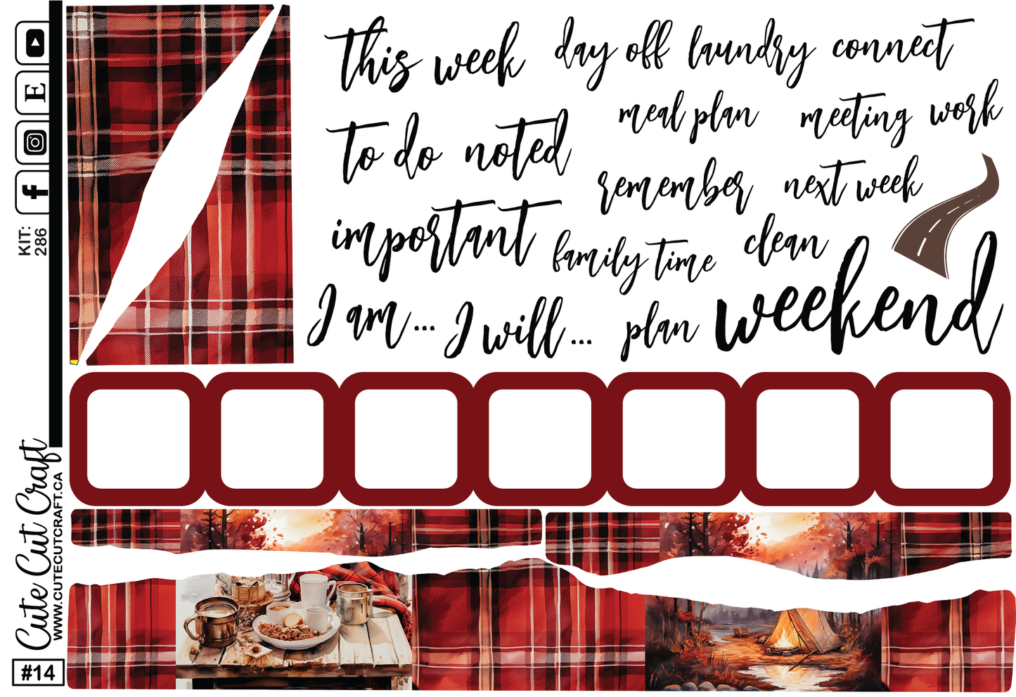Red Fall #286 || Journaling Sheets