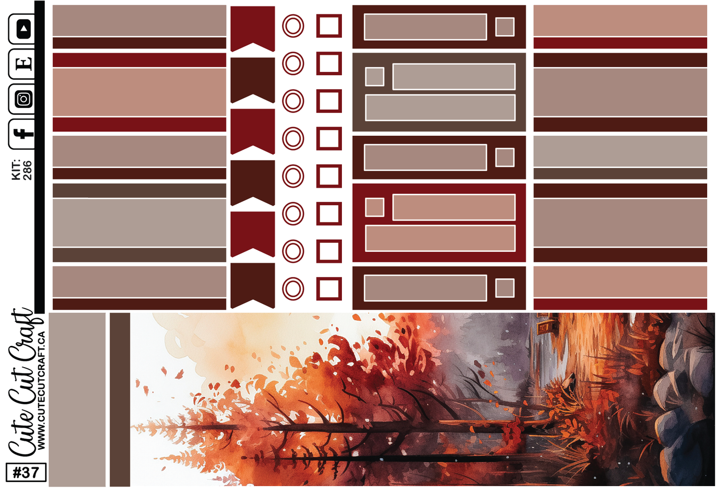 Red Fall #286 || 7x9 Monthly