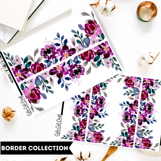 Purple Florals || Border Collection