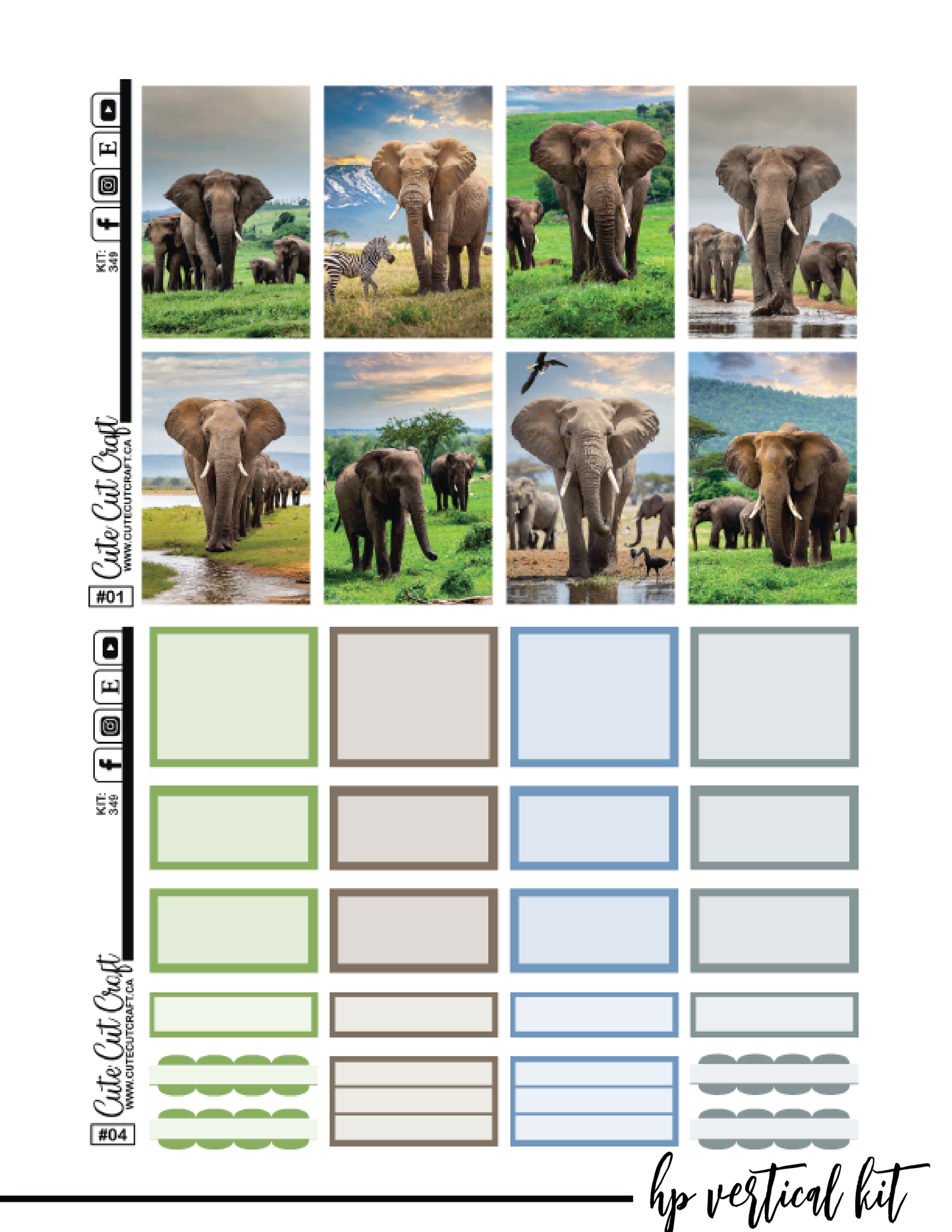 Elephant Expedition #349 || CHP Vertical Kit [PRINTABLE]
