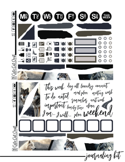 Winter Wolf #324 || Journaling Kit [PRINTABLE]