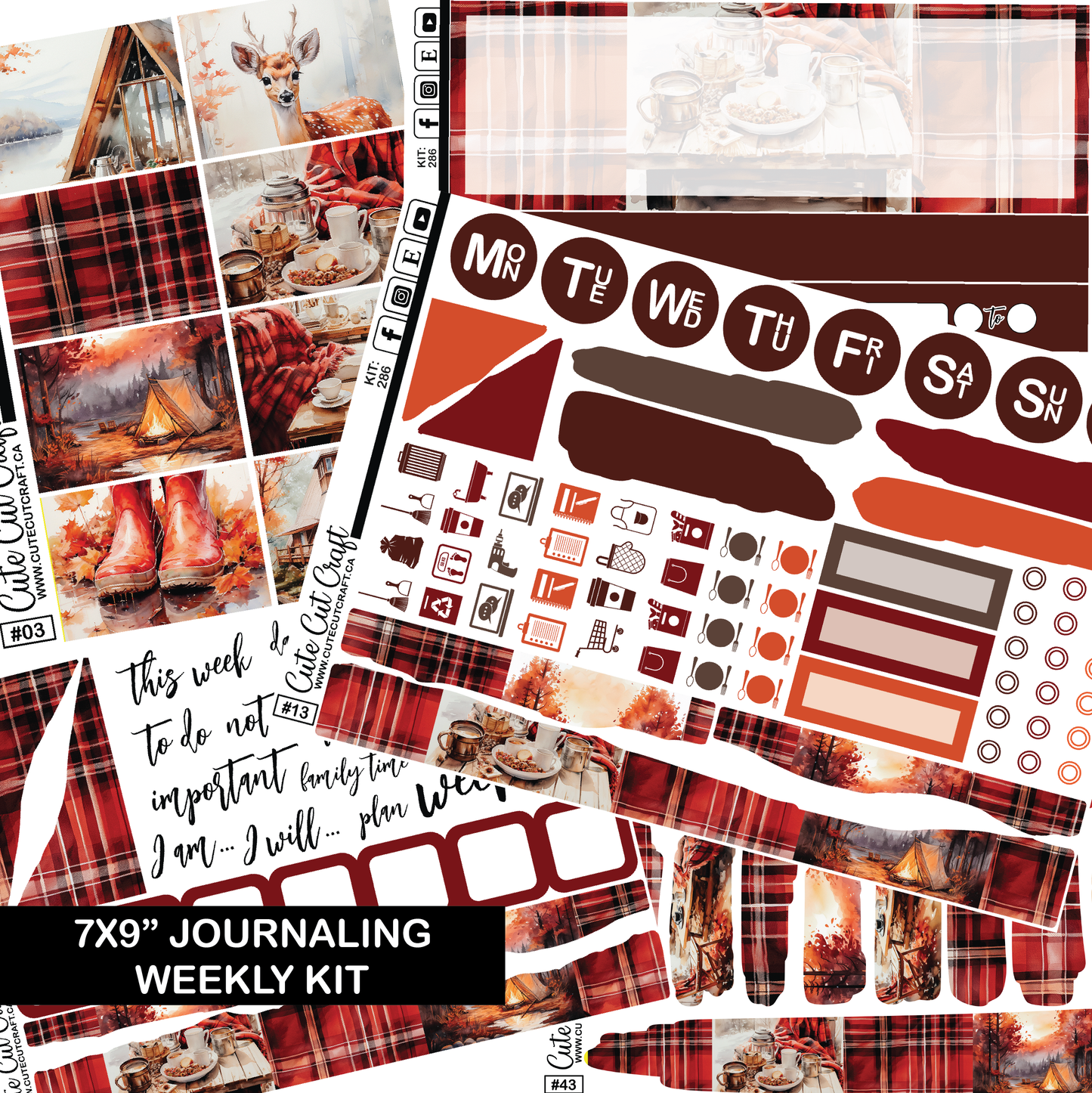 Red Fall #286 || Journaling Sheets