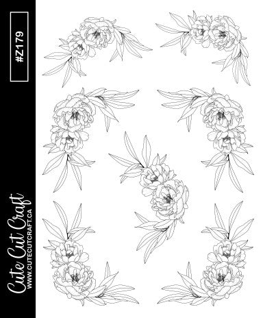 Foiled Floral 6 || Deco Sheet