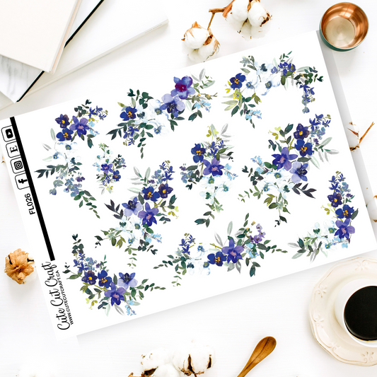 Purple Bloom Florals || Decorative Sheet