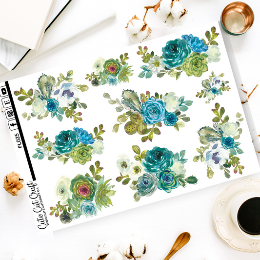 Succulent Florals || Decorative Sheet