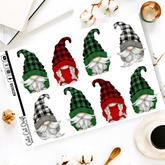 XL Winter Plaid Gnomes