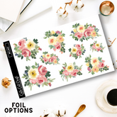 Red Lemon Florals || Decorative Foiled Sheet
