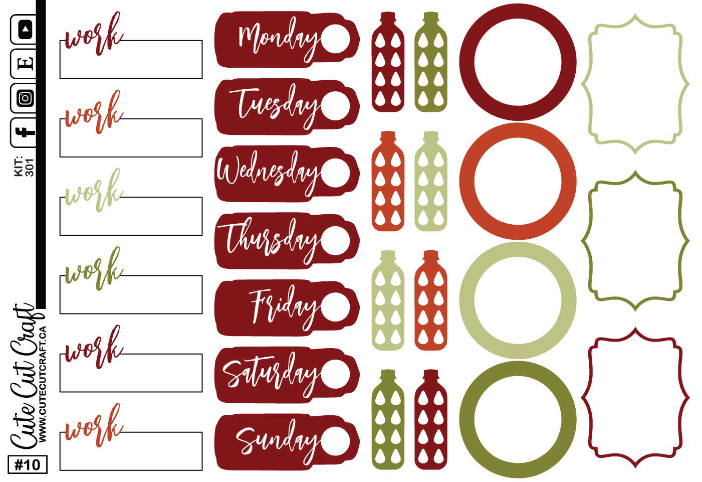 November Poppies #301 || HP Dashboard Weekly Kit