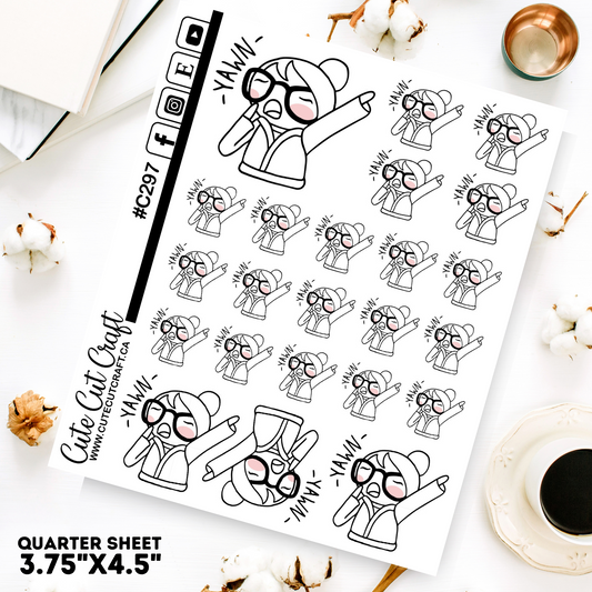 Sleepy Yawn || Planner Paige 2000