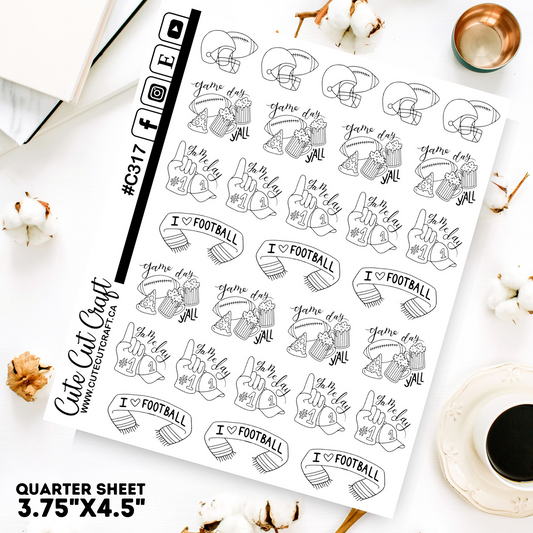 Game Day Doodles #317 || Planner Paige 2000