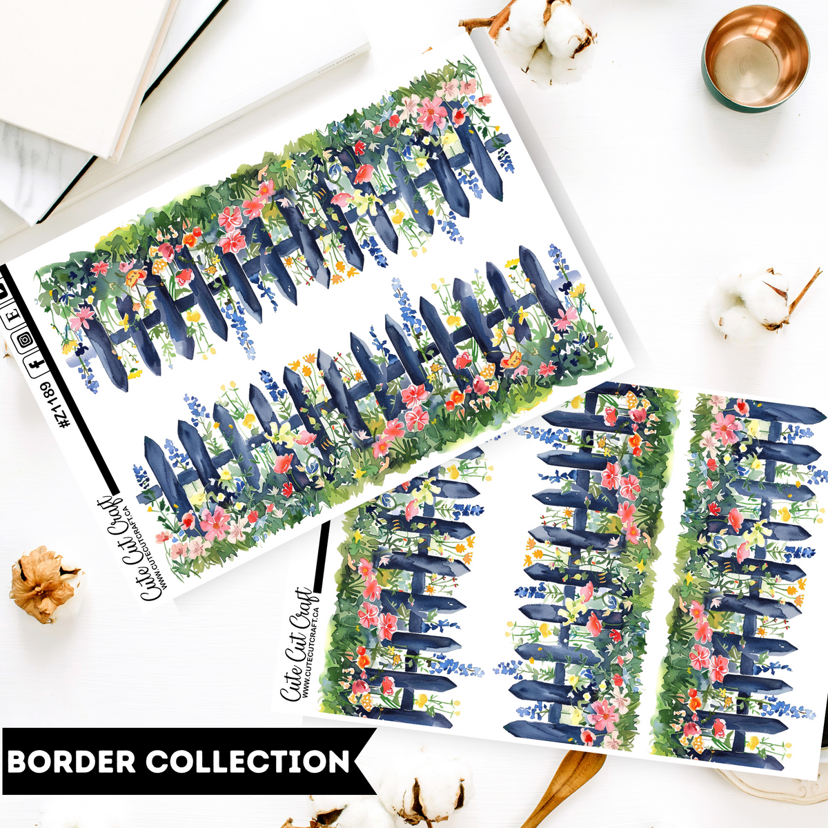 Blue Fence || Border Collection