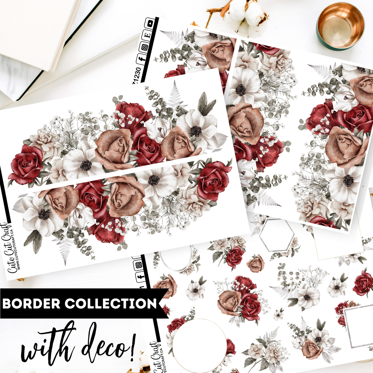 Fall Rose || Border Collection