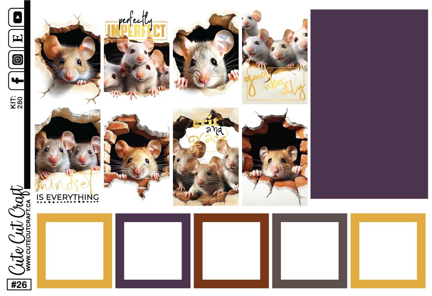 Happy Mice #280 || HP Dashboard Weekly Kit
