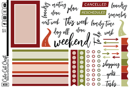 November Poppies #301 || HP Dashboard Weekly Kit