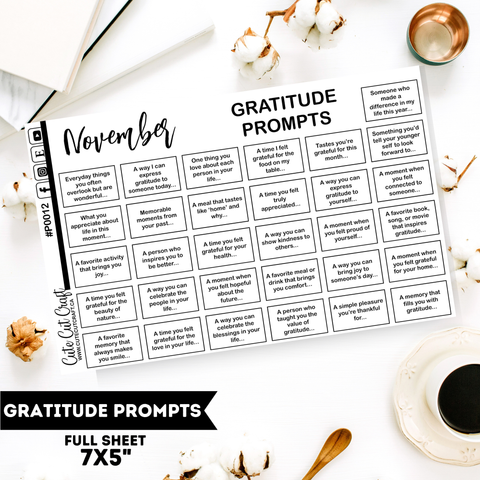 November Gratitude Prompts