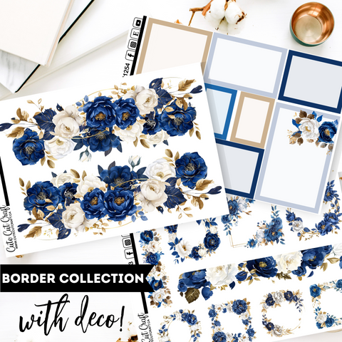 Blue Floral || Border Collection