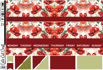November Poppies #301 || 7x9 Monthly