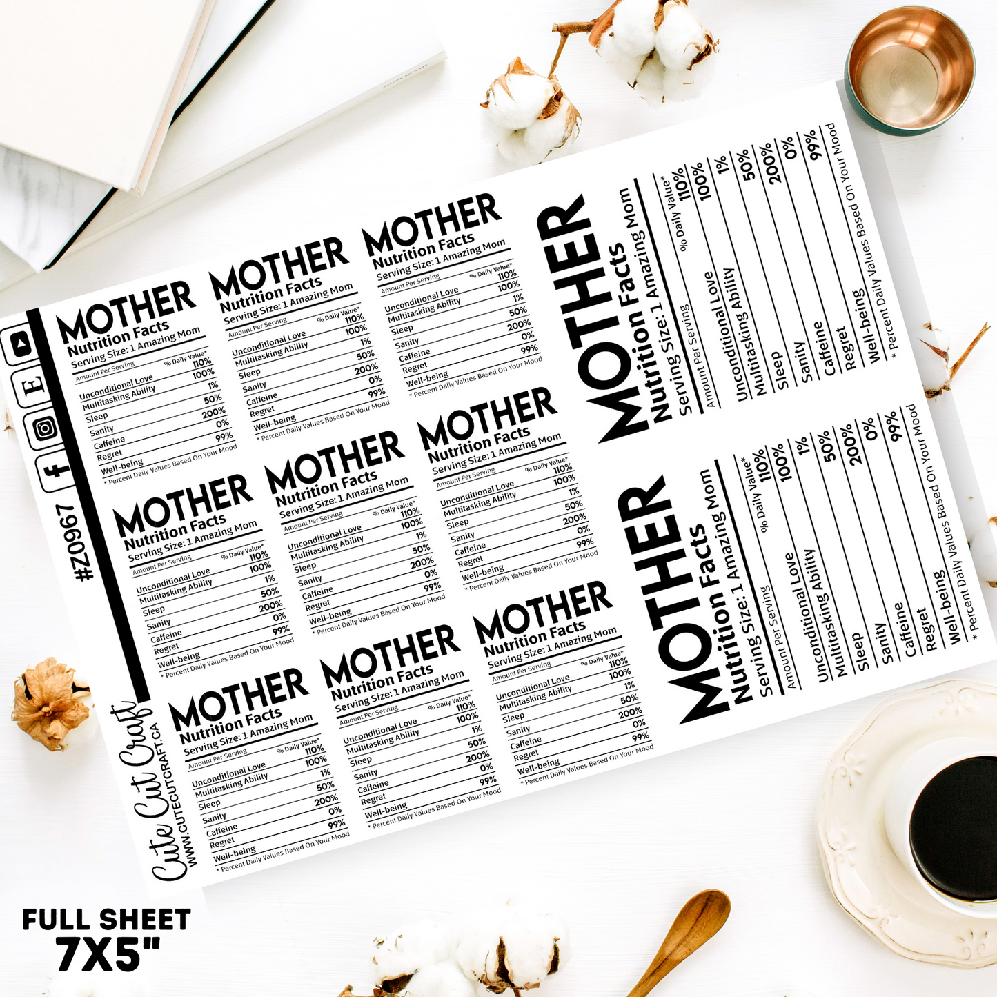 Mother Facts || Quote Sheet