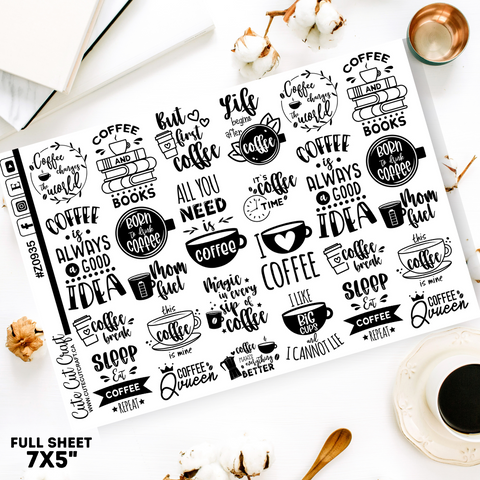 Coffee Quotes || Deco Sheet