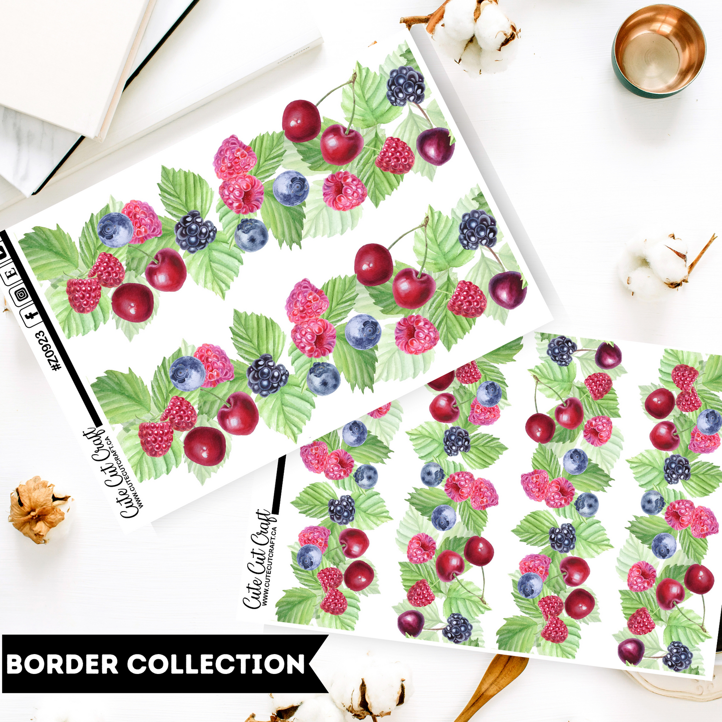 Berries Florals || Border Collection