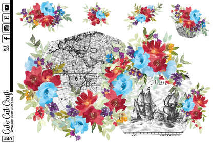 Floral Map #320 || EC LifePlanner