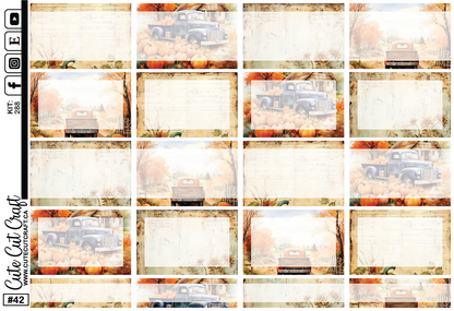 Pumpkin Truck #288 || Journaling Sheets