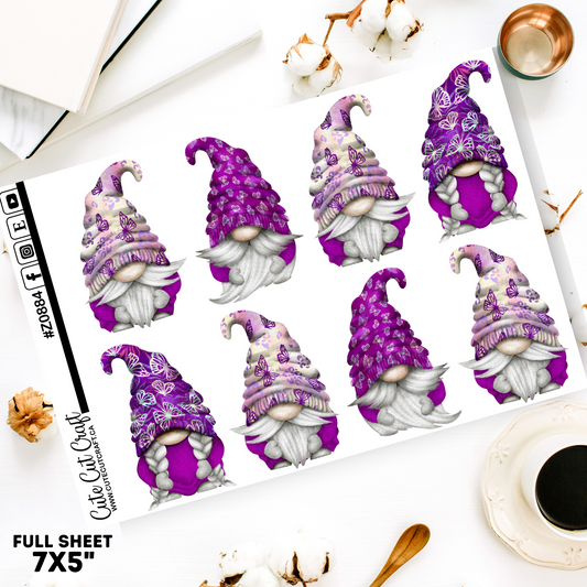 XL Purple Butterfly Gnomes
