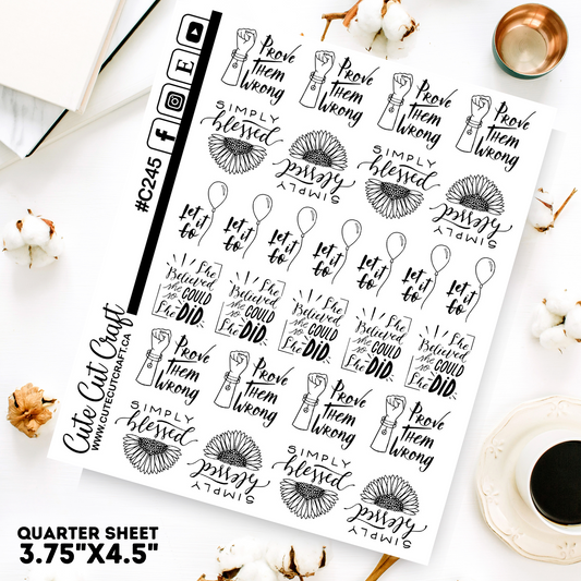 Motivational Doodles || Planner Paige