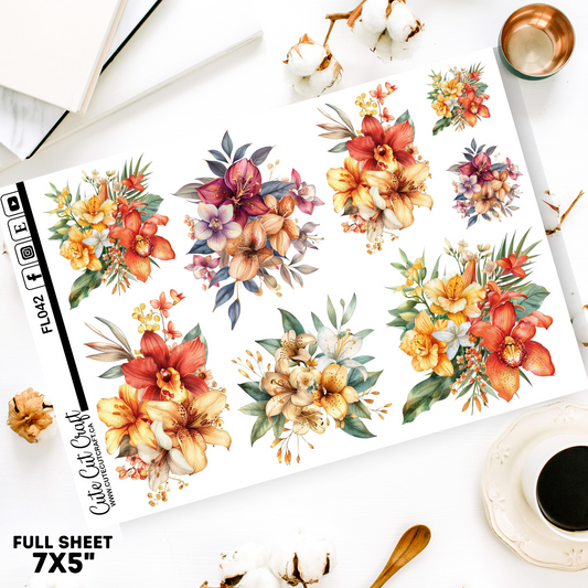 Tiger Lilies Florals || Decorative Sheet