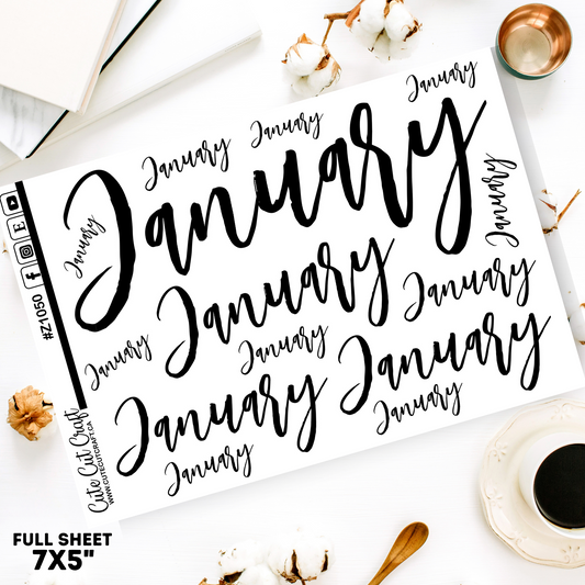 January #1050 || Jumbo Script