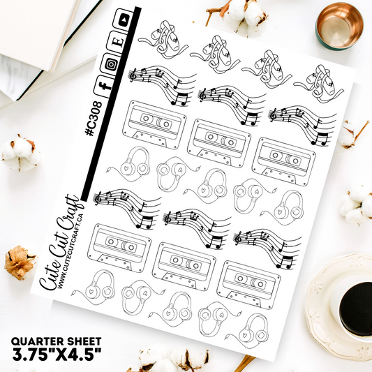 Music Doodles || Planner Paige 2000