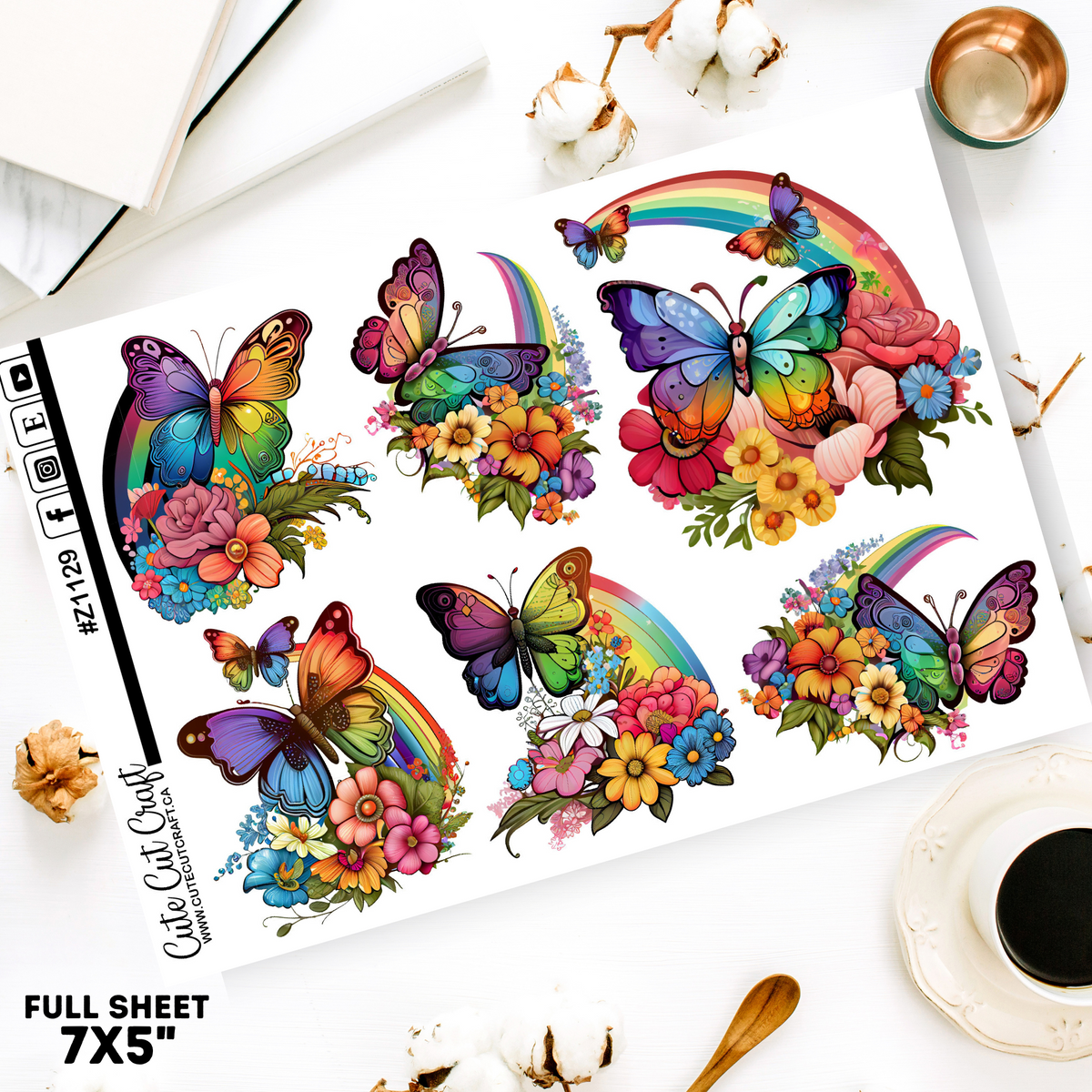 Butterfly Rainbow || Z#1129 Deco