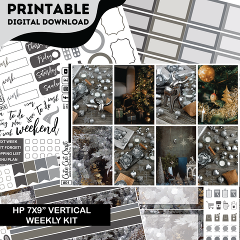 Silver Christmas #316 || CHP Vertical Kit [PRINTABLE]