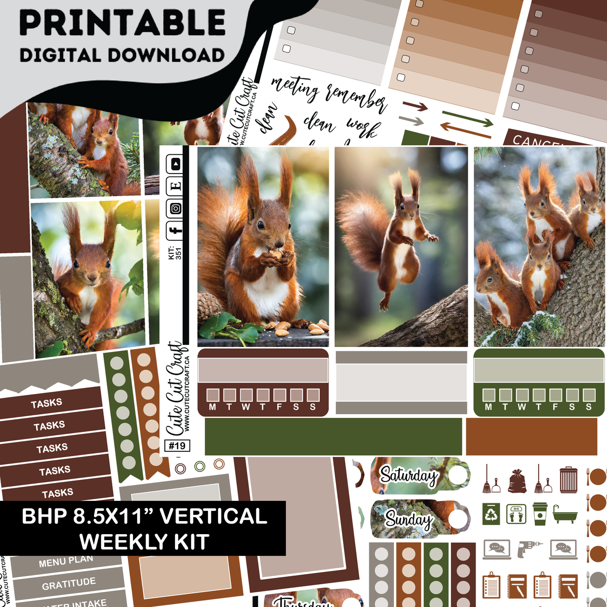 Magic Squirrel #351 || Big HP [PRINTABLE]