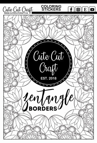 Zentangle Borders || Sticker Book [Early Release Price]