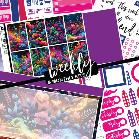 Neon Florals #335 || CHP Dashboard Weekly & Monthly