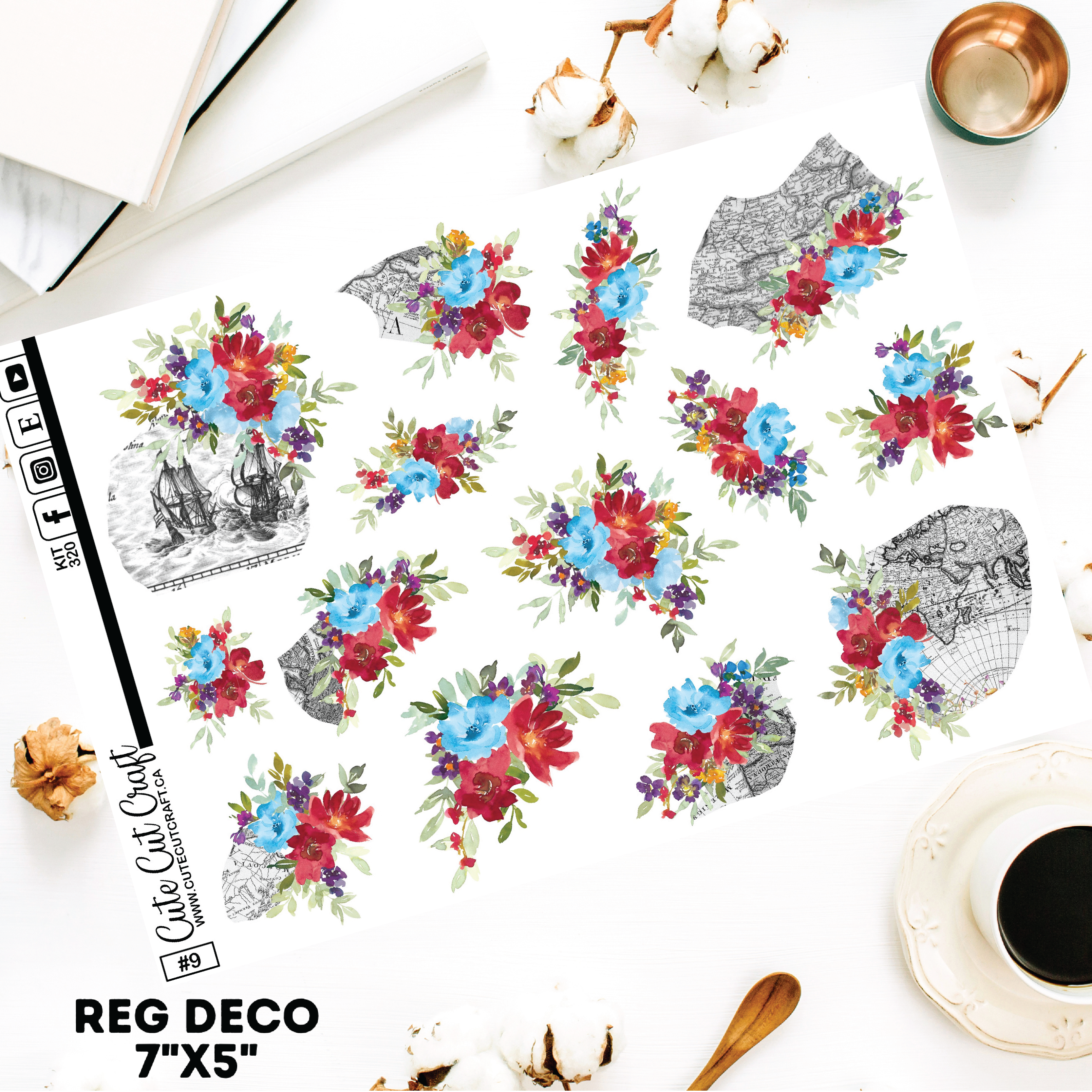 Floral Map #320 || Deco Sheets