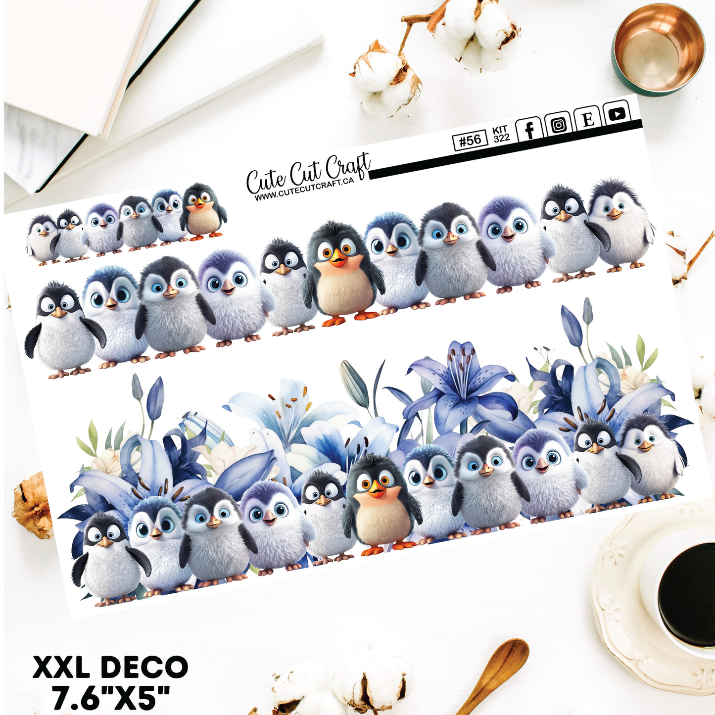 Winter Penguin #322 || Deco Sheets