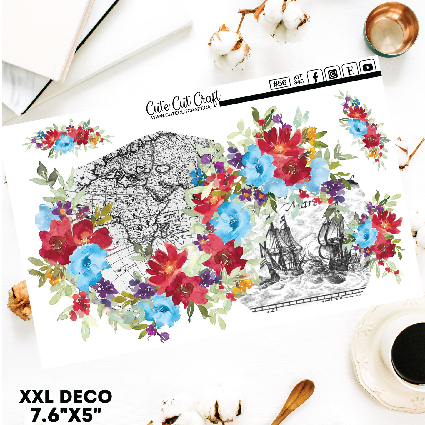 Floral Map #320 || Deco Sheets