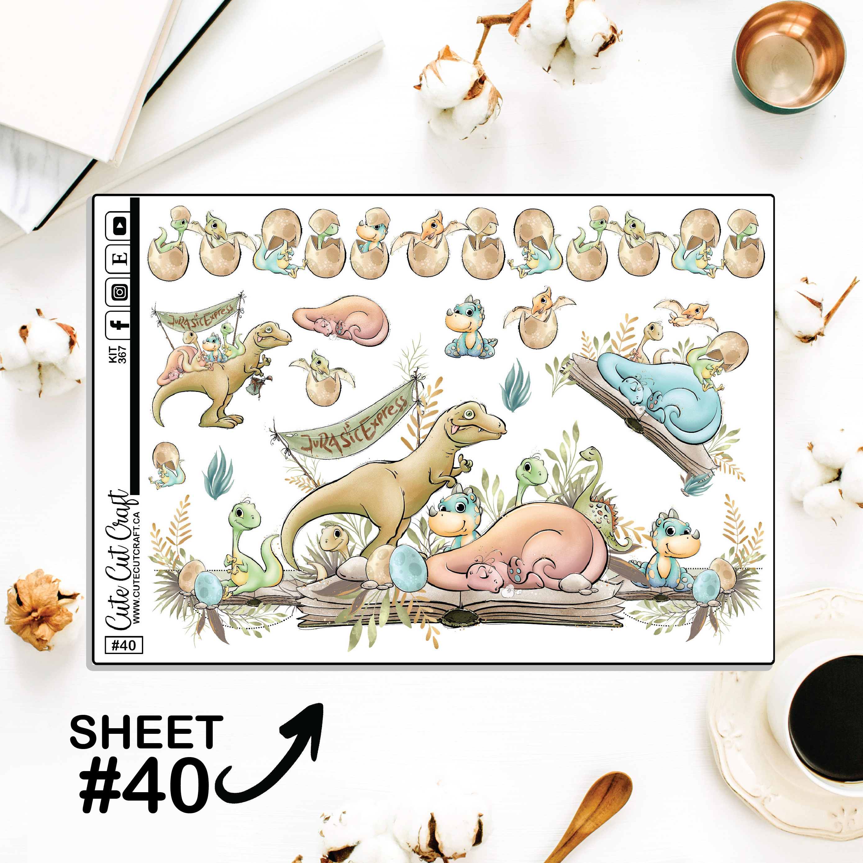 Baby Dino #367 || Journaling Sheets