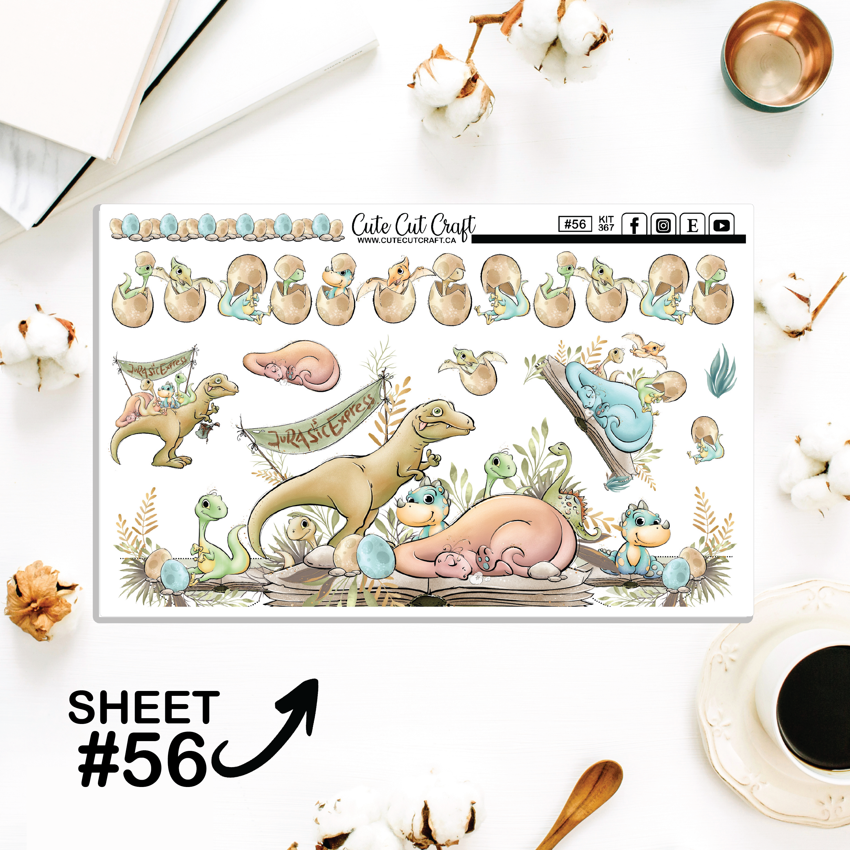 Baby Dino #367 || Journaling Sheets