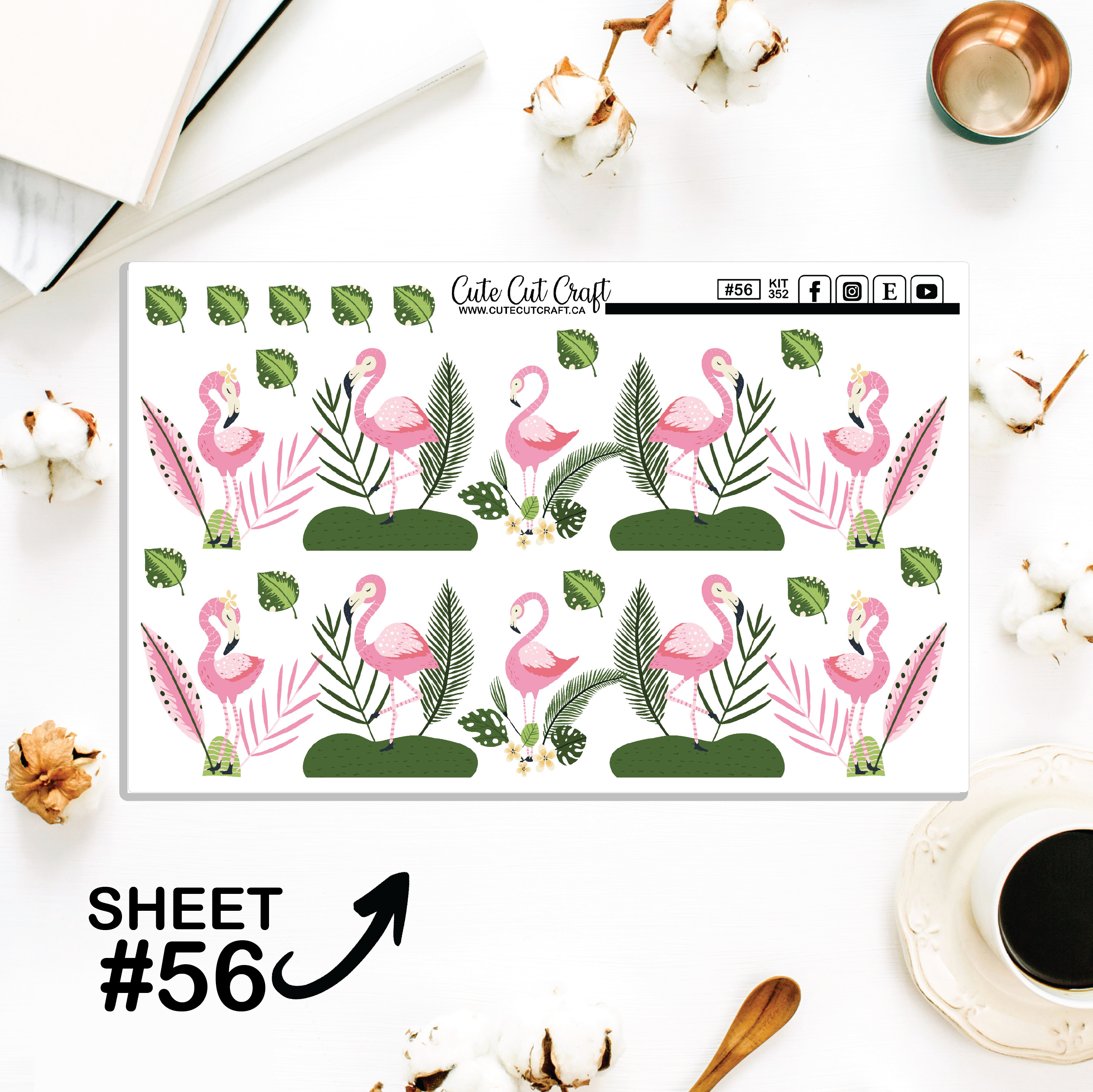 Flamingo Fling #352 || Journaling Sheets