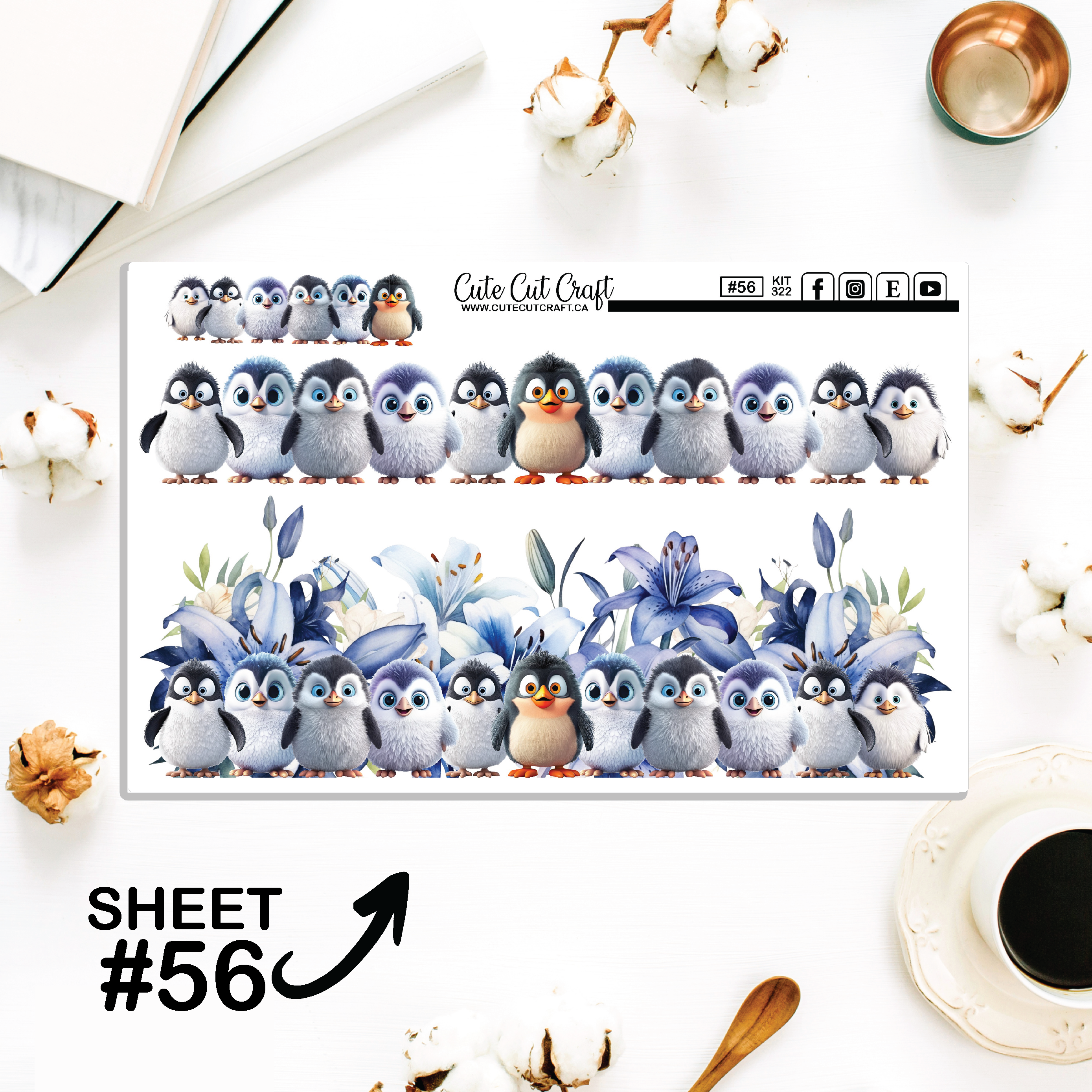 Winter Penguins #322 || Full Boxes & Deco