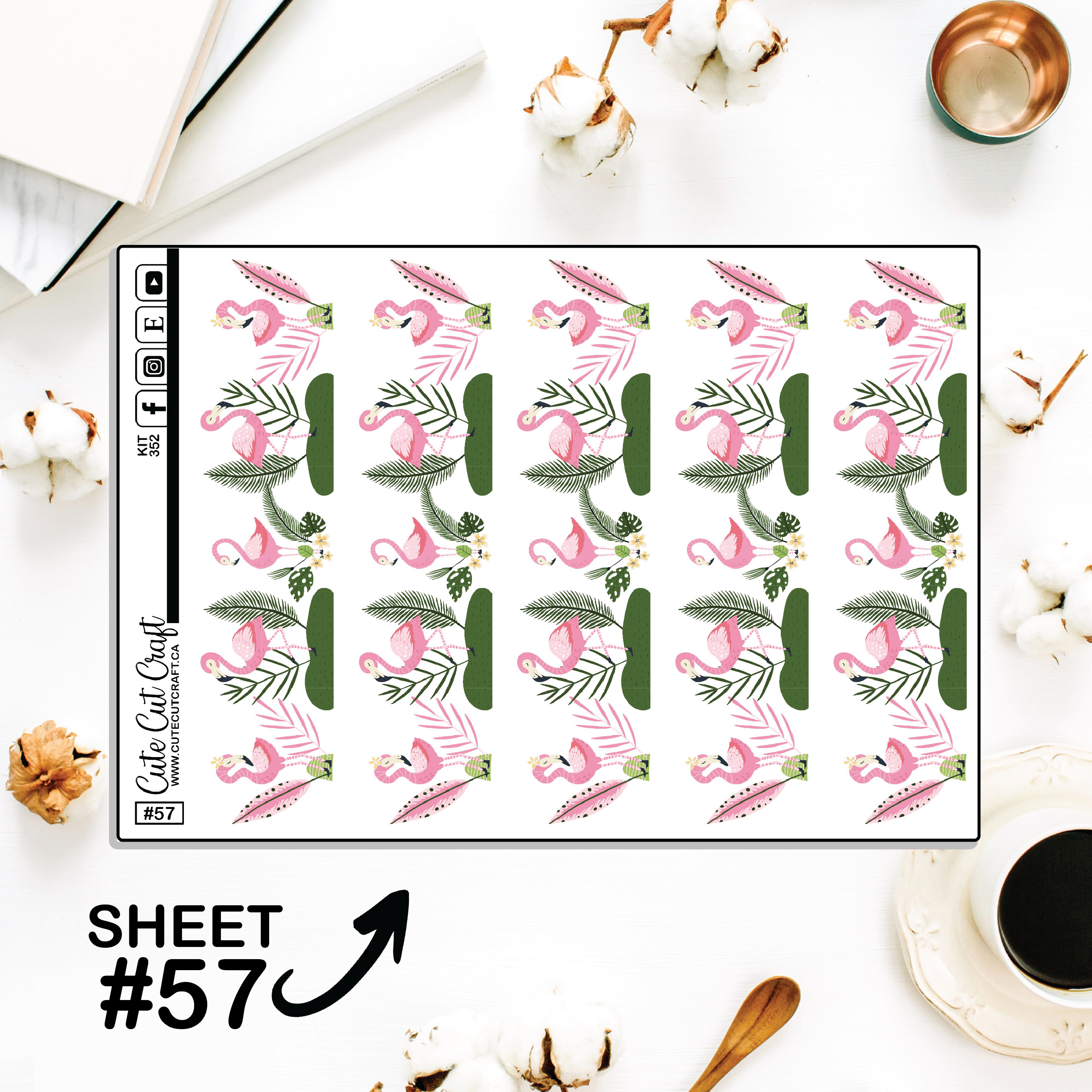 Flamingo Fling #352 || Journaling Sheets