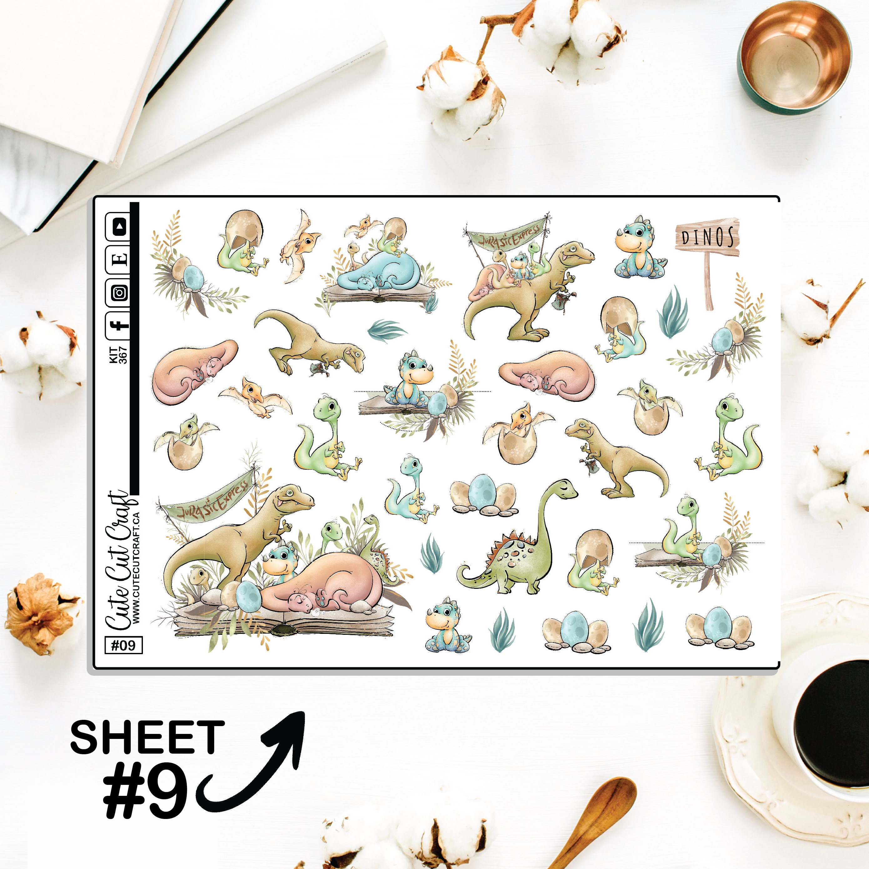 Baby Dino #367 || Journaling Sheets