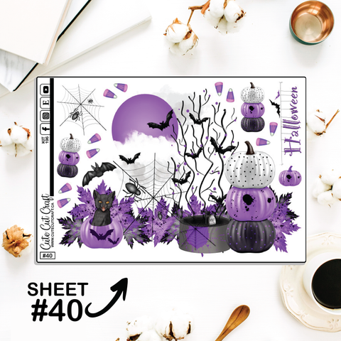 Purple Halloween #196 || Journaling Sheets