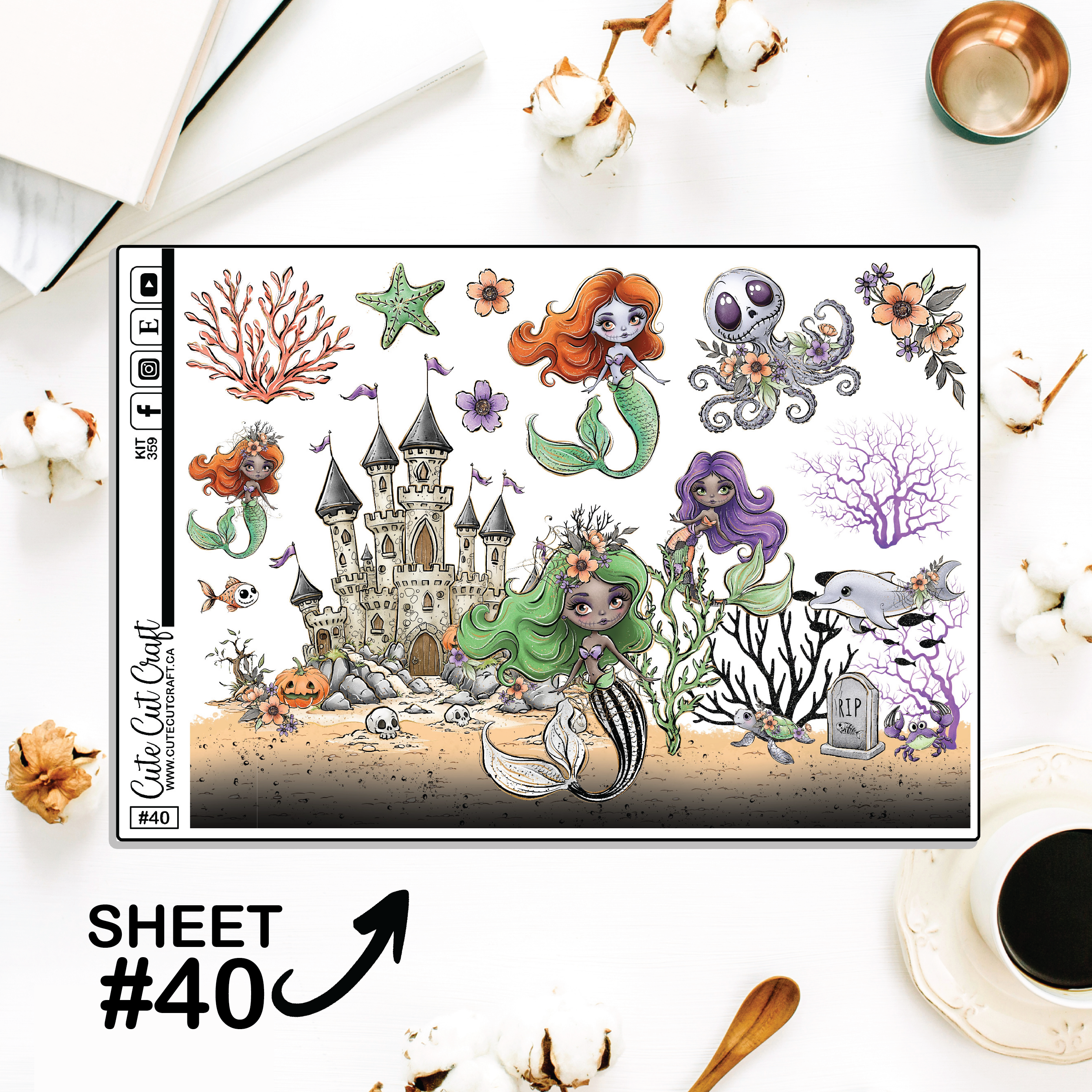 Spooky Splash #359 || Journaling Sheets