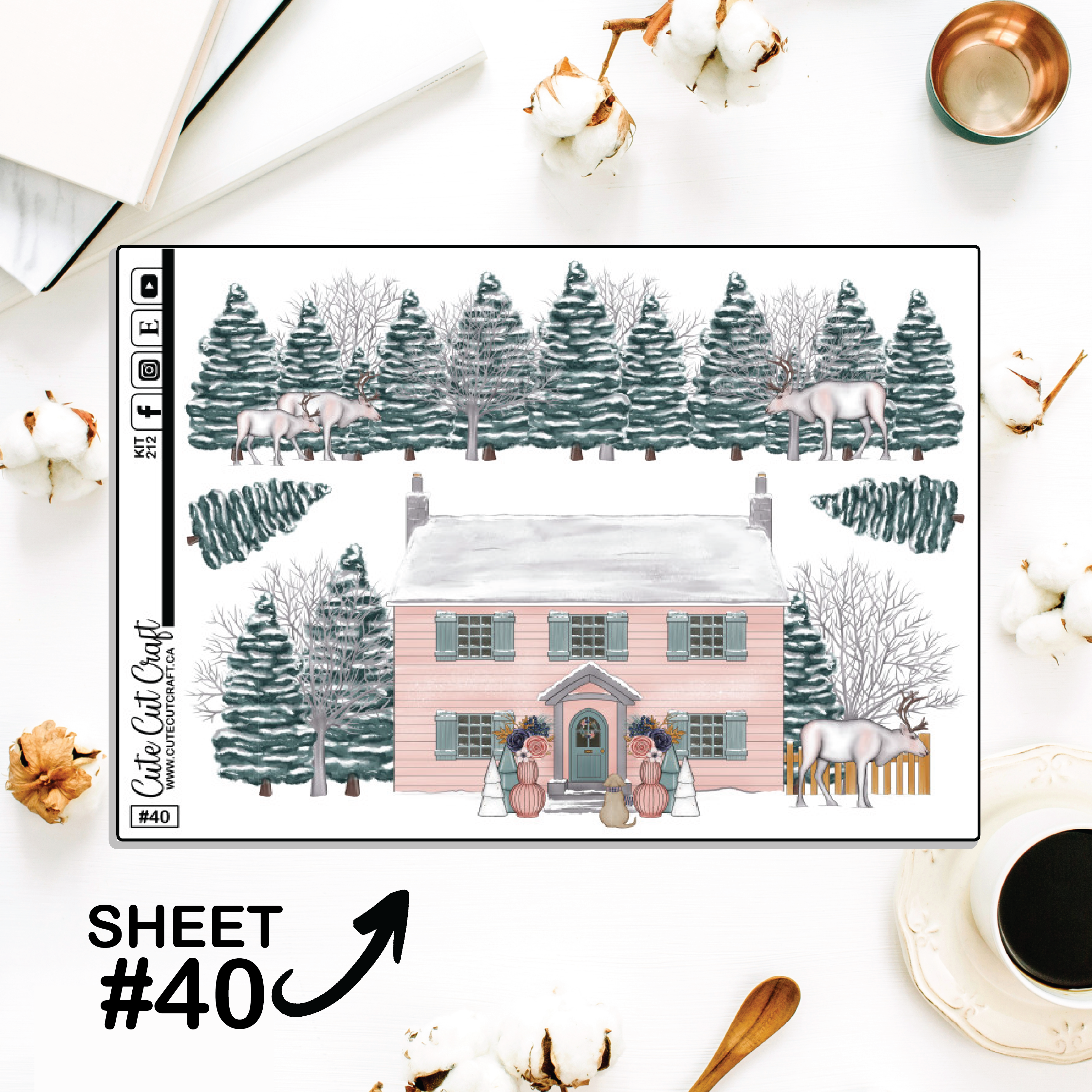 Rosy Cozy #212 || Journaling Sheets