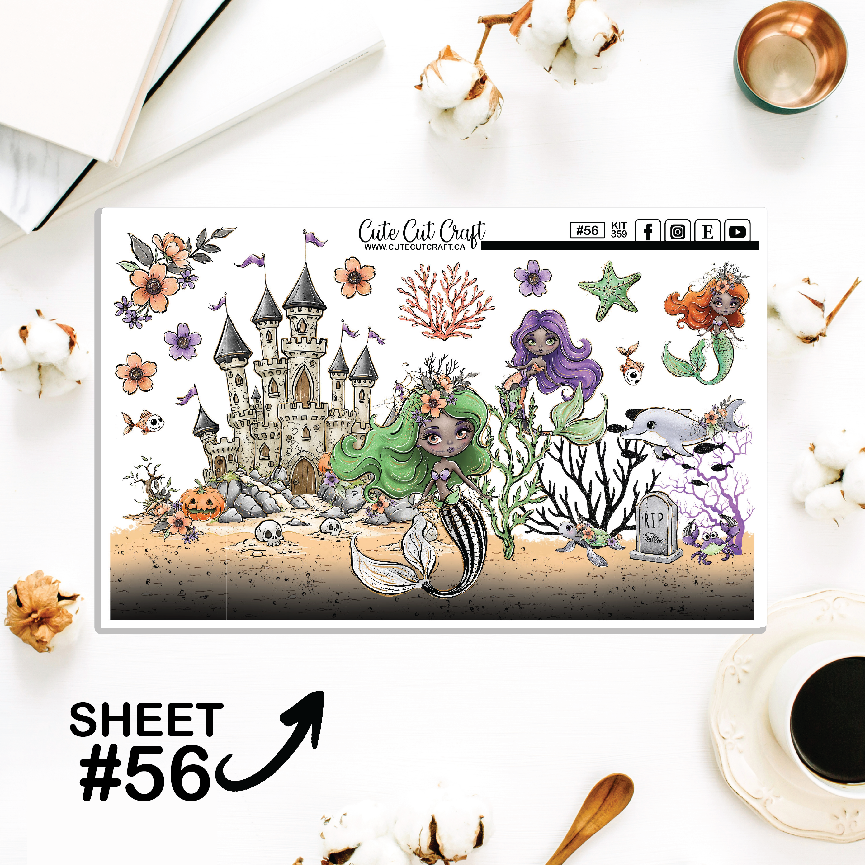 Spooky Splash #359 || Journaling Sheets